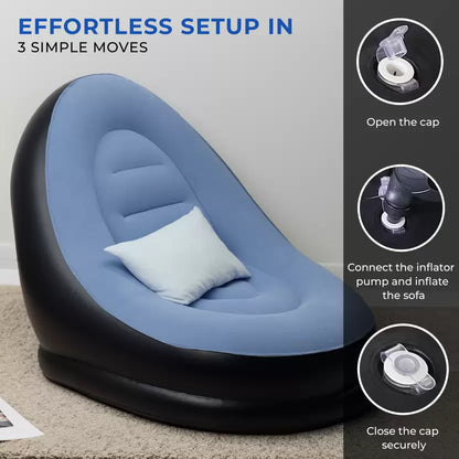 obustt PVC 1 Seater Inflatable Sofa