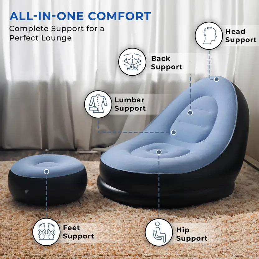 obustt PVC 1 Seater Inflatable Sofa