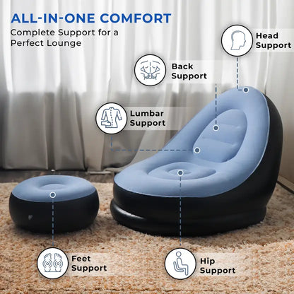 obustt PVC 1 Seater Inflatable Sofa