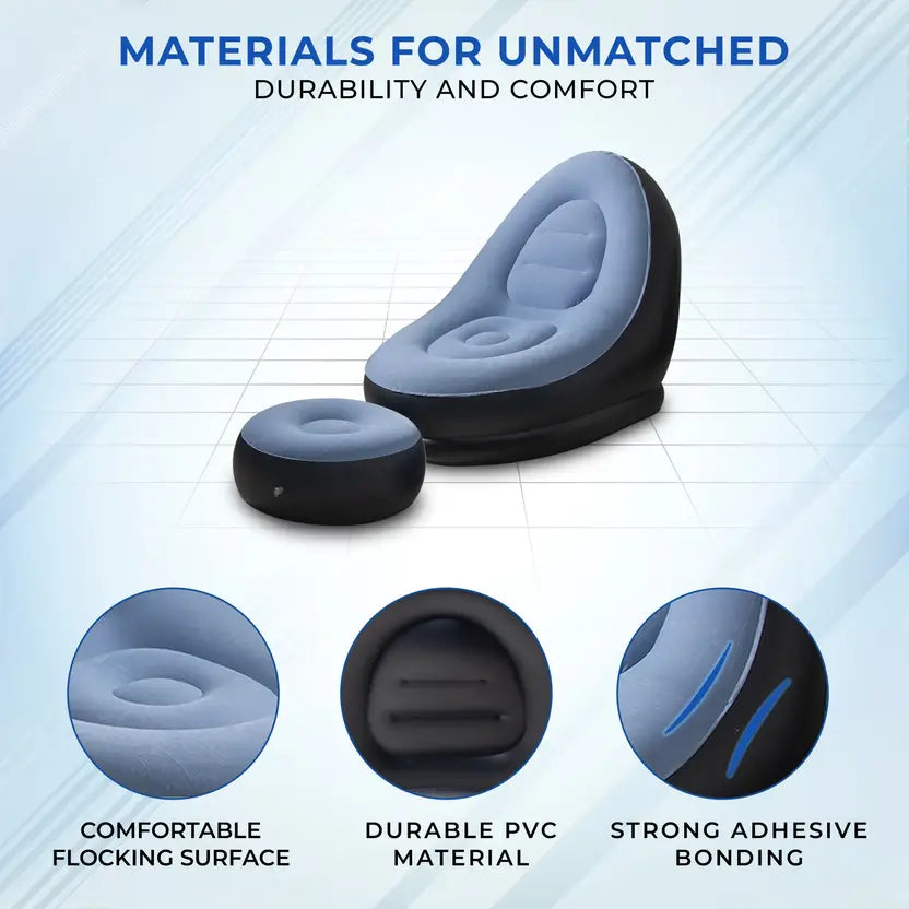 obustt PVC 1 Seater Inflatable Sofa