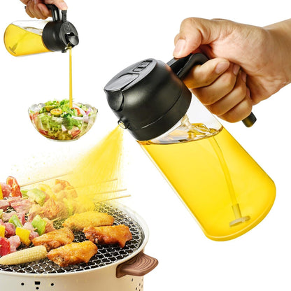 Oil dispenser spray bottle for cooking