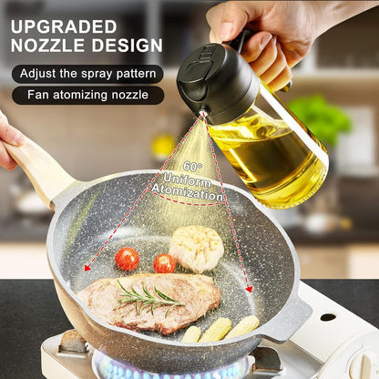 Oil dispenser spray bottle for cooking